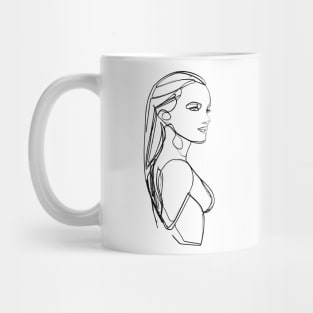 woman silhouette, sensual girl, digital art, v4 Mug